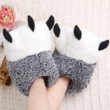 Chaussons Pattes Panda Gris