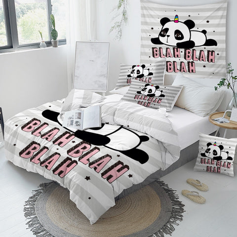 Housse Couette Panda Blah Blah Blah