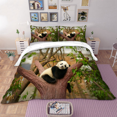 Housse de Couette Panda Mignon Arbre