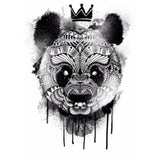 Tatouage Temporaire Panda Mandala