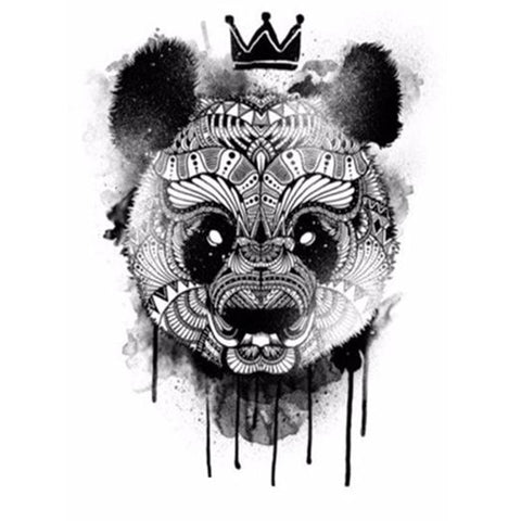 Tatouage Temporaire Panda Mandala