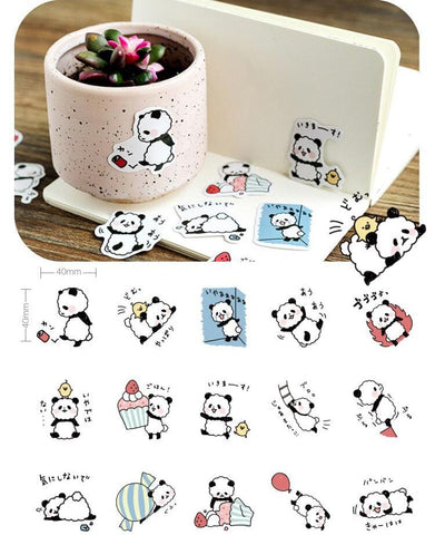 Panda Stickers Japonais