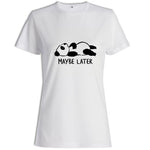 T-Shirt Panda Femme Fainéant Blanc