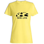 T-Shirt Panda Femme Fainéant Jaune