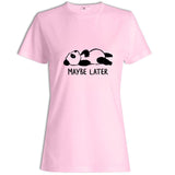 T-Shirt Panda Femme Fainéant Rose
