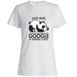 T-Shirt Panda Femme Lazy Rule