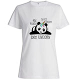 T-shirt Femme Panda Licorne Glace