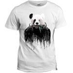 T-Shirt Panda Peinture Blanc
