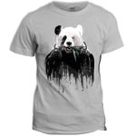 T-Shirt Panda Peinture Gris
