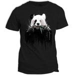 T-Shirt Panda Peinture Noir