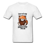 T-Shirt Panda Roux I'm Not Shy Blanc
