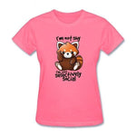 T-Shirt Panda Roux Femme Rose