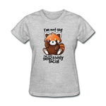 T-Shirt Panda Roux Femme Gris