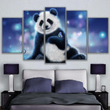 Tableau Panda Enfant Bleu