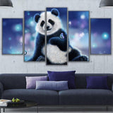 Tableau Panda <br> Papillon Bleu
