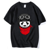 T-Shirt Panda Aviateur Noir