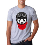 T-Shirt Panda Aviateur Gris