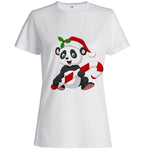 T-shirt Femme Panda Noel