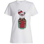 T-shirt Femme Panda Papa Noel