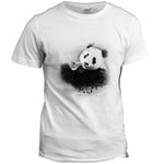 T-Shirt Panda Pipe Blanc