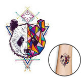 Tatouage Géométrique Panda Moitié
